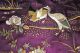 Rare Antique Chinese Silk Embroidered Panel Figures Crane Birds Flowers Robes & Textiles photo 2