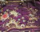 Rare Antique Chinese Silk Embroidered Panel Figures Crane Birds Flowers Robes & Textiles photo 6