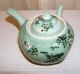A Lovely Old Handwork Molded Celadon Yokode Kyusu Side Handled Teapot,  Unmrkd Teapots photo 5