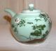 A Lovely Old Handwork Molded Celadon Yokode Kyusu Side Handled Teapot,  Unmrkd Teapots photo 6