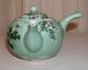 A Lovely Old Handwork Molded Celadon Yokode Kyusu Side Handled Teapot,  Unmrkd Teapots photo 8