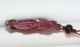 Antique Chinese Watermelon Tourmaline Double Fish Lotus Pendant Necklace Necklaces & Pendants photo 4
