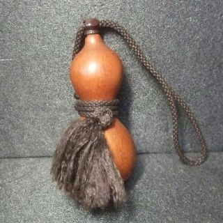 F813: Old Japanese Sake Bottle.  Natural Gourd Hyotan 2 photo
