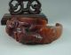 Old Chinese 100% Ox Horn Hand Carved Yuanyang Braceelt Bangle Bracelets photo 4
