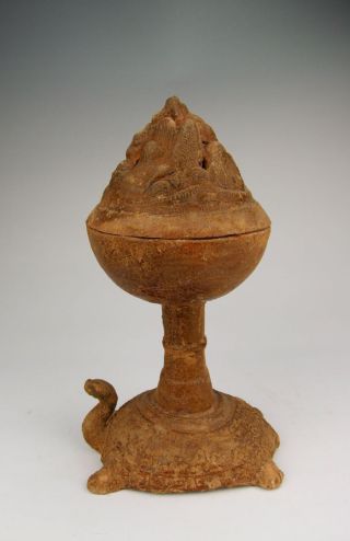 Han Dynasty Brown Glaze Pottery Incense Burner photo