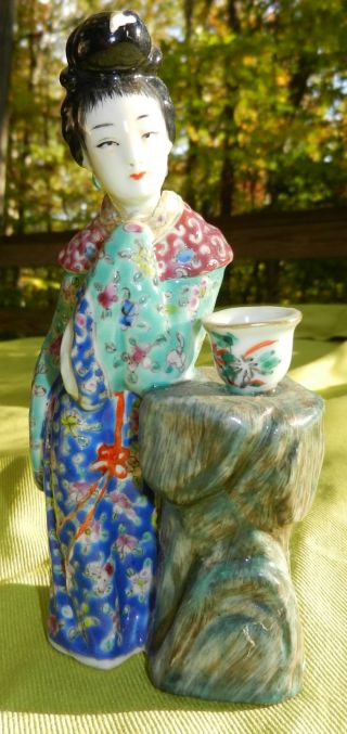 Fine Antique Chinese Statue Of A Beauty photo