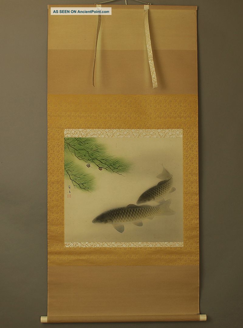 Japanese Hanging Scroll @b334 Paintings & Scrolls photo