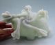 773g Chinese Hetian Jade Carved Lotus Leaf Brush Washer Nr Other photo 9