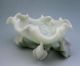 773g Chinese Hetian Jade Carved Lotus Leaf Brush Washer Nr Other photo 2