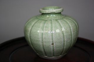 Ming Dynasty Celadon Glazed Pumpkin Brushwasher photo
