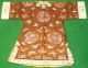 Antique Chinese Silk Ladies Embroidered Robe Gold Couched Thread + Sleeve Bands Robes & Textiles photo 1