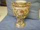 Antique Nippon Vase With Floral Design And Gold Beading And Gold Painted Handles Vases photo 1