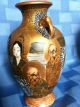 Antique 19th C Pair Of Satsuma Vases,  Very Rare,  5 