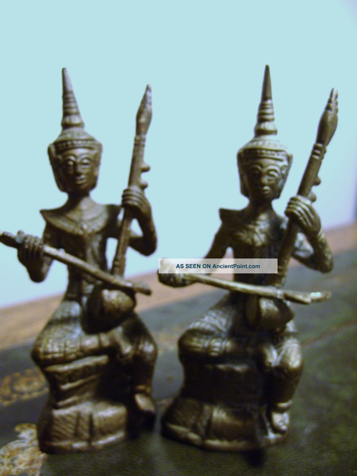 Pair Of Very Old Asian Bronze Figures Other photo