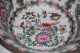 13 - Inch Chinese Rose Medallion Punch Bowl With Birds & Peonies,  Enamel & Gilt Bowls photo 3