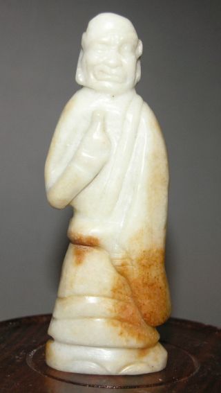Vintage China Hetian Jade Hand - Carved The One Of Eighteen Arhats (statue) No.  140 photo