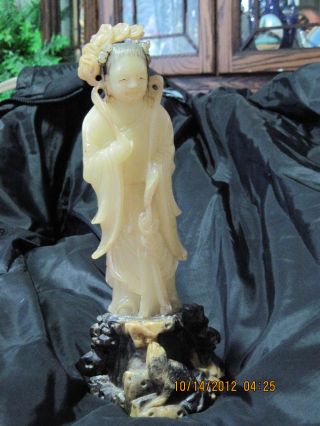 Antique Mutton Fat Jade Figurine.  Must See. photo