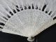 Antique 19thc Chinese Canton Export Carved Bone Ladies Brise Fan Other photo 1