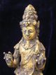 Great Javanese Fire Gilt Bronze Bodhisattwa 14th - 15th Century Statues photo 6