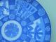 Antique Chinese Blue Plate Charger 14.  5 
