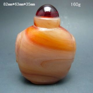100% Natural Agate Hand - Carved Snuff Bottle Nr/pc2281 photo