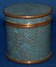 Unique Antique Chinese Round Box With Lid; Cloisonne In Boxes photo 5