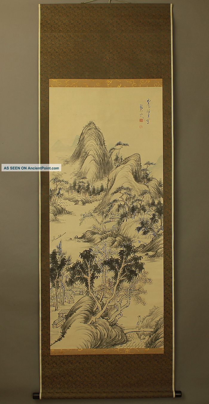 Japanese Hanging Scroll　@b359 Paintings & Scrolls photo