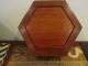 Large Chinese Oriental Hexagonal Solid Wood Display Stand 28cm Wide Woodenware photo 1