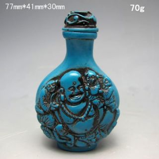Chinese Turquoise Hand - Carved Snuff Bottle Nr/bg2005 photo