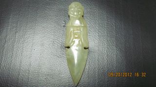 New Style Chinese Microscler Jade Statue Buddha Carved Design On Sale photo