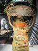Japanese Pottery Vase Moriage Chinese Antique Exquisite Rare Form Vases photo 1
