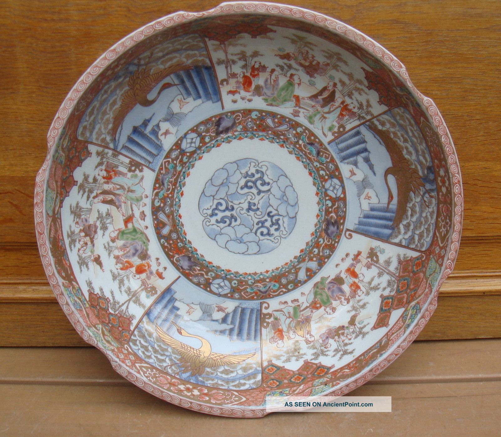 Antique Large Important 19c Asian Japanese Edo Meiji Period Imari Bowl Bowls photo