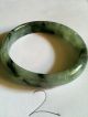 Jade Bangle - Vintage Scattered Mosstype A Untreated Natural Burmese Jadeite Bracelets photo 2