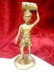 3pc Brass Indian India Statues Figurines Detailed From 19th Century India photo 1