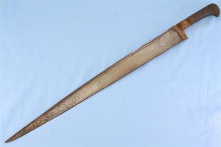 Antique Islamic Indo - Persian - Afghan Khyber Knife Salwar Yatagan Sword 1700 ' S photo