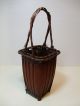 Vintage Japanese Kago,  Corner Type Bamboo Basket/taisho Era Other photo 3