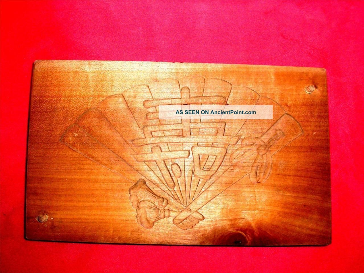 Antique Japanese Kashigata Kotobuki Longevity Happy With Cover Handcarved Mold Other photo