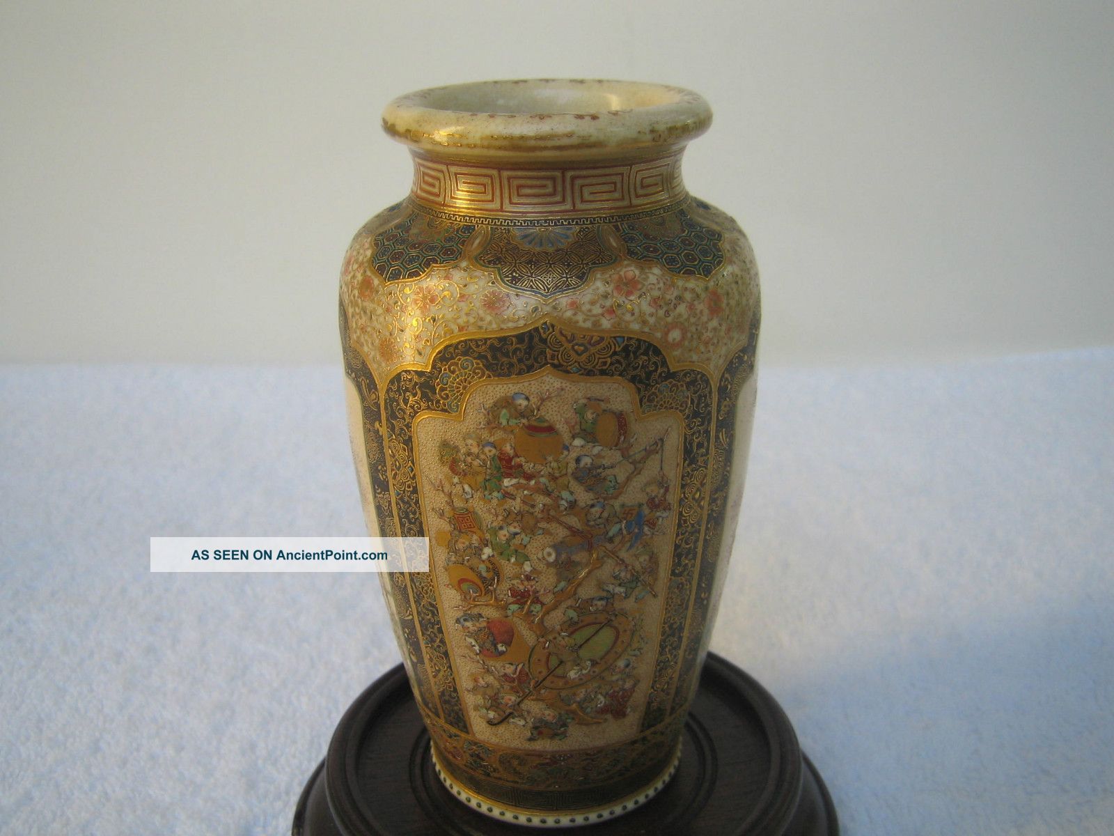 Japanese Satsuma Vase Early Rare Signed Yabu Meizan Other photo