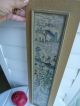 Antique Framed Oriental Silk Textile People Pagoda Bamboo Butterfly Embroidery Robes & Textiles photo 2
