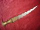 Islamic Indo Persian Gold Inlay Watered Jambiya Dagger Knife Sword Axe Spear India photo 5