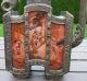 Qing Dynasty Antique Chinese Pewter Urn Teapot 6 Hand Painted Glass Panels Nr Teapots photo 4