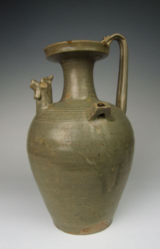 One Yue Ware Porcelain Wine Pot With Cock - Head Spout Design photo