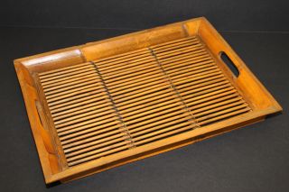 Antique Bamboo Tray 18 X 13 Inch photo