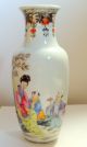 Chinese Famille Rose Hand Painted Porcelain Vase Signed Twice Vases photo 5