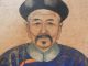 Ancestrial Chinese Painting On Silk Of A Man Seated On A Throne 20thc (c) Paintings & Scrolls photo 1