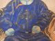 Ancestrial Chinese Painting On Silk Of A Man Seated On A Throne 20thc (c) Paintings & Scrolls photo 2