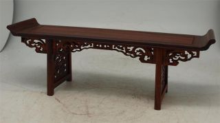 Chinese Miniature Carved Rosewood Console Table - Apprentice Furniture Oriental photo