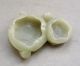 18th C.  Chinese Hetian Jade Carved Lotus Leaf Brush Washer Other photo 6