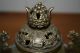 Highly Detailed 19thc Bronze Buddha Incense Burner Signed Buddha photo 9