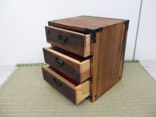 Japanese Vintage Tansu Drawers,  Small,  Cabinet,  Box,  Hako,  Rare, ,  Good,  Japan02 photo